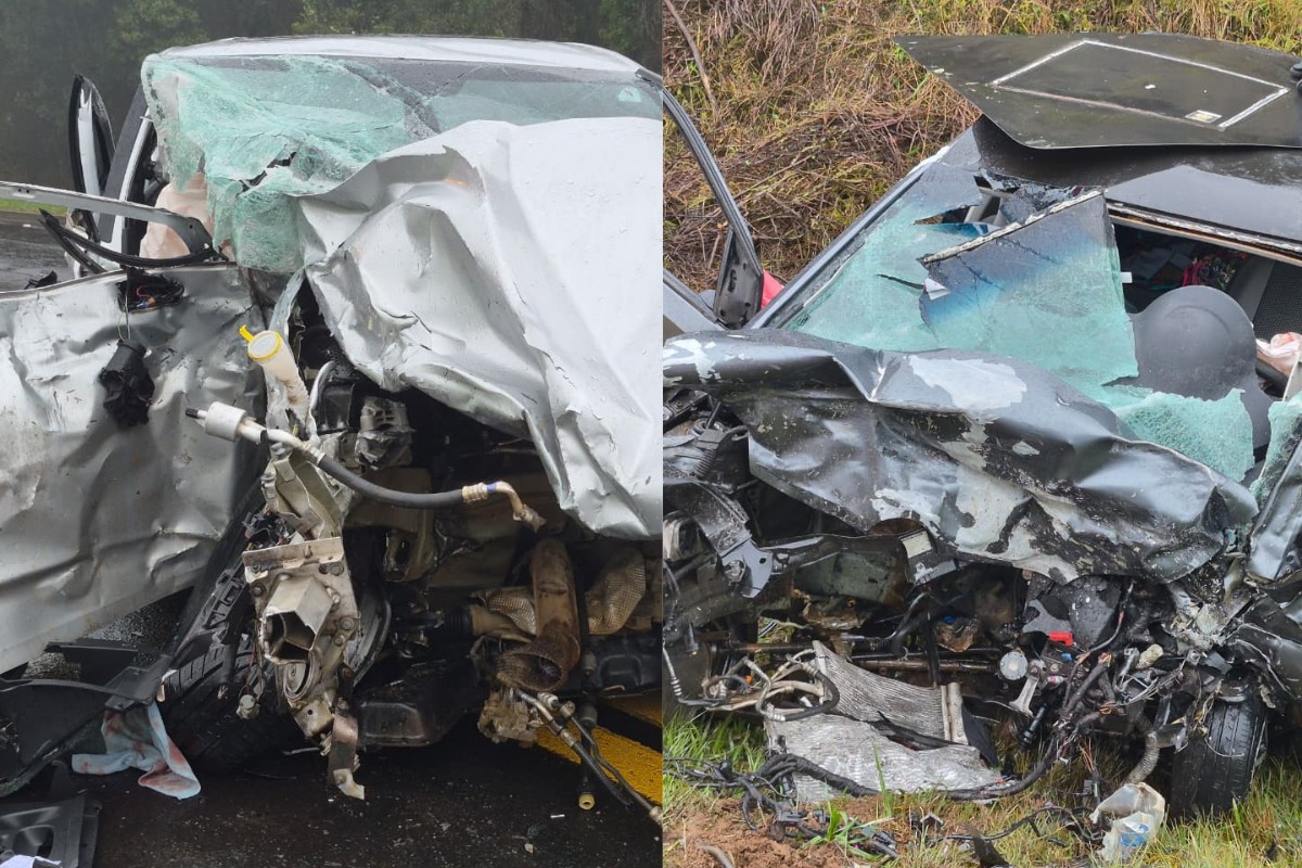 Três pessoas morrem e bebê fica em estado gravíssimo após carros baterem de frente, no PR