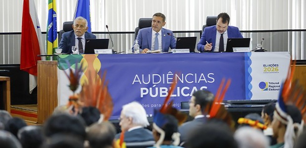 Inclusão eleitoral indígena foi tema de audiência pública em fevereiro de 2026 — Foto: Divulgação/TRE-PA