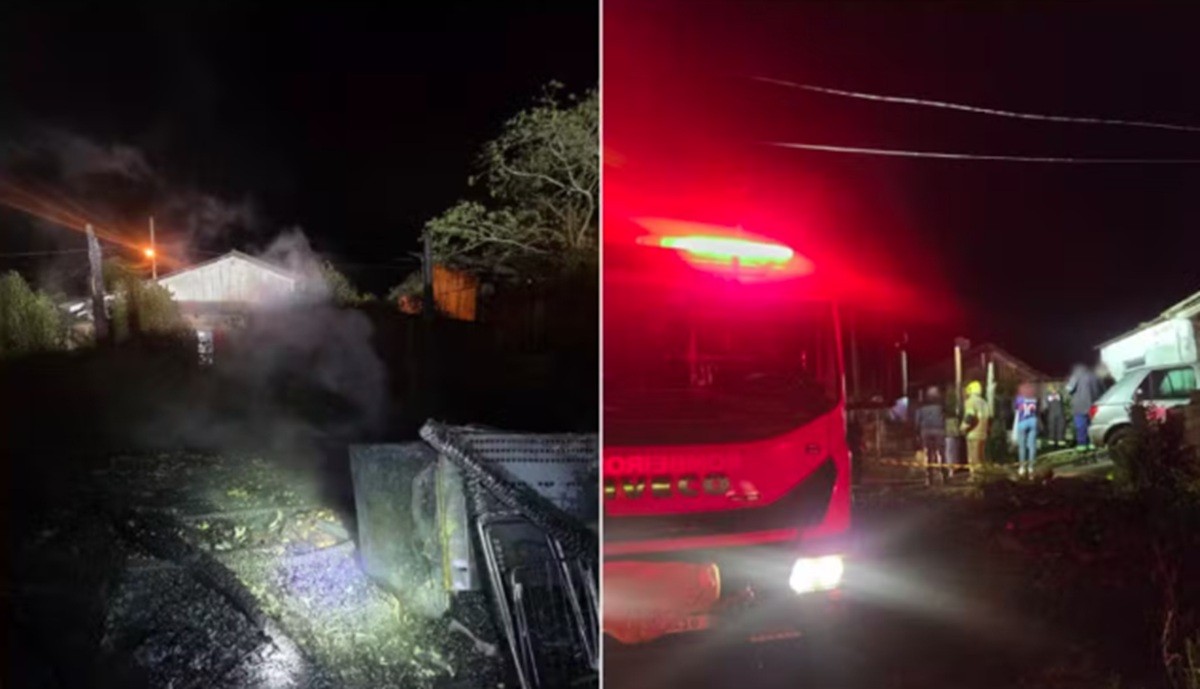 Jovem grávida e o pai morrem em incêndio que destruiu casa em SC; suspeita é de feminicídio