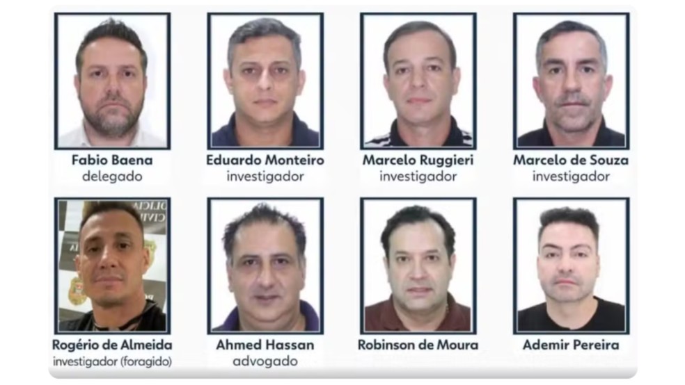 Investigados presos na operação da PF e do MP em São Paulo — Foto: Reprodução