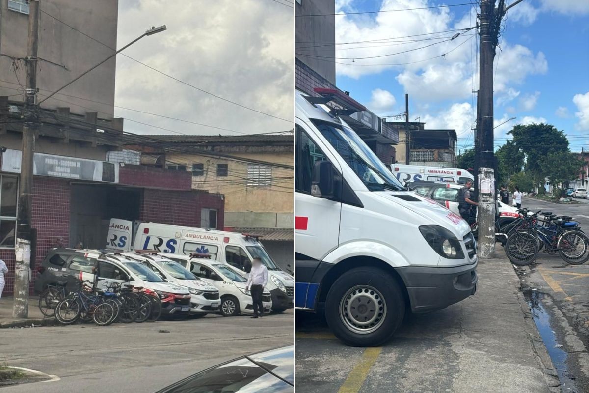 Mulher em surto psicótico é contida pela PM após agredir funcionários de pronto-socorro em Guarujá
