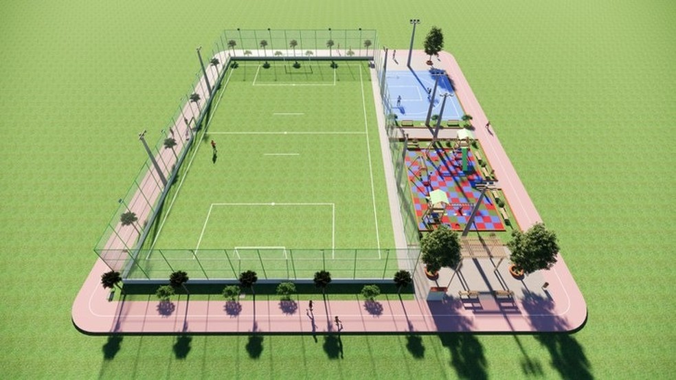 Projeto para centro esportivo. — Foto: Governo federal/Divulgação
