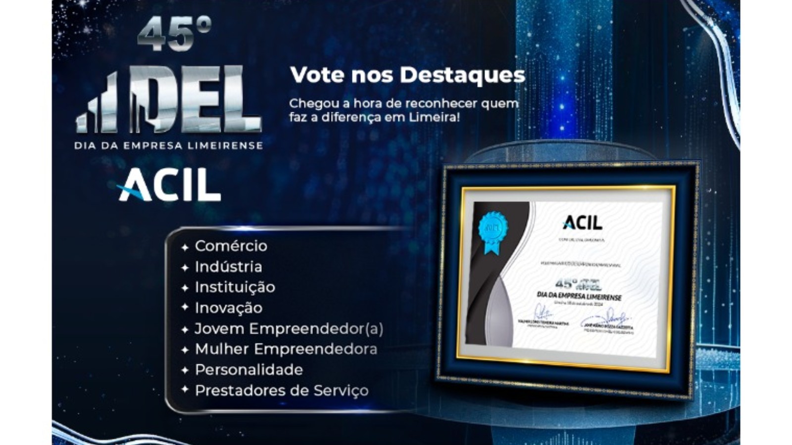 ACIL abre votação para o 45º Dia da Empresa Limeirense 
