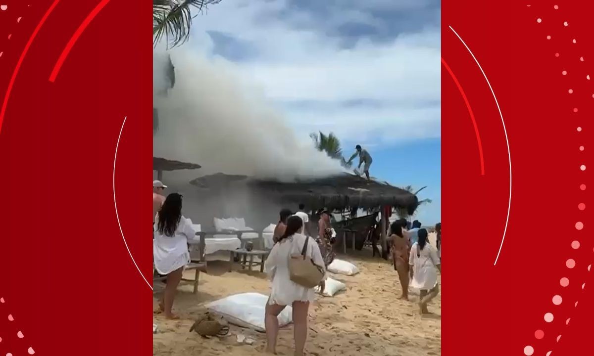 VÍDEO: incêndio atinge bar de resort de luxo em Trancoso