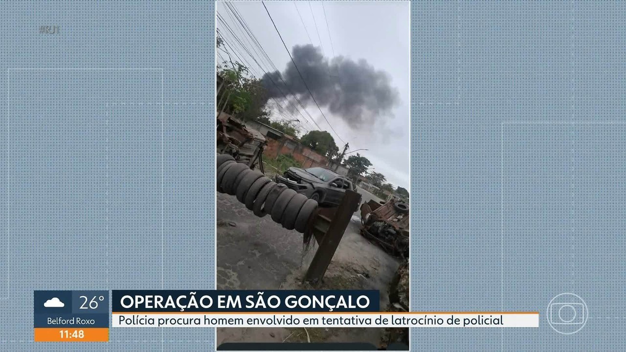 Polícia tenta prender homem que atirou em agente em tentativa de assalto; 7 escolas estão fechadas em São Gonçalo 