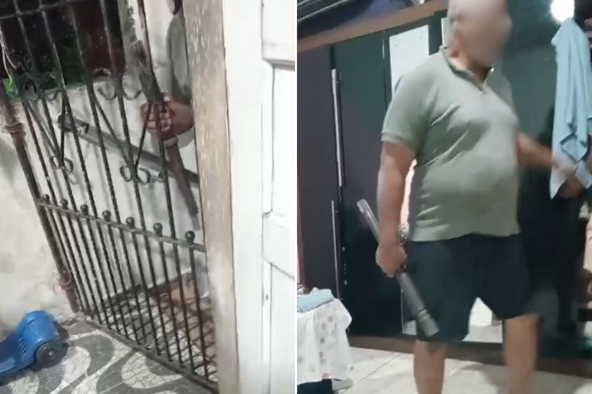 Homem tenta levar filha à força e é preso após ameaçar ex-mulher com líquido inflamável; VÍDEO 