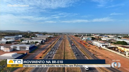 Drone do BDT mostra o trânsito na BR-010
