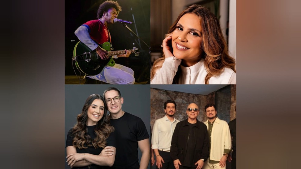 Thales Roberto, Aline Barros, Jefferson e Suelen e Banda Novo Som são algumas das atrações confirmadas — Foto: Redes Sociais
