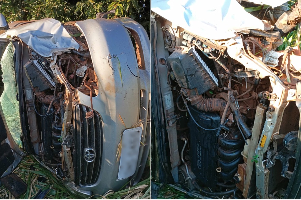 Acidente foi registrado em Euclides da Cunha Paulista (SP), na manhã desta sexta-feira (17) — Foto: Defesa Civil