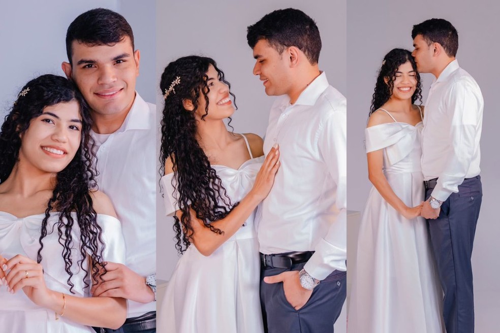 O casal: Lorayne Canachiro, de 21 anos e Paulo Sérgio de Souza, de 20 anos — Foto: Elvis Amorim