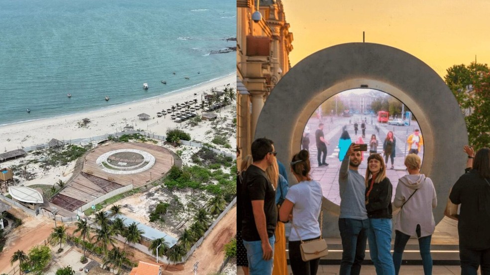 Portal que liga Barra Grande a cidades de outros países é inaugurado no litoral do Piauí; 1º da América Latina — Foto: Divulgação