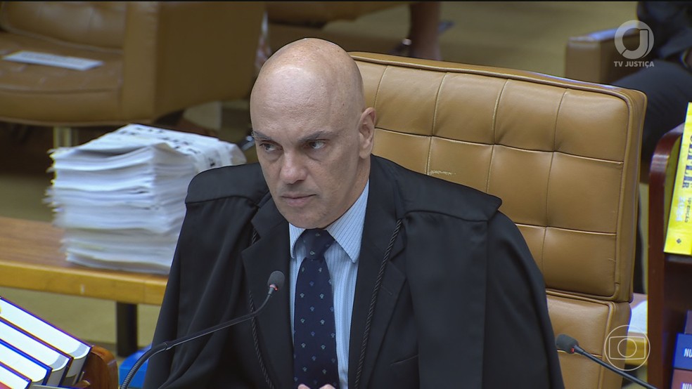 Ministros discursam em homenagem aos 9 anos de Alexandre de Moraes no Supremo Tribunal Federal � Foto: Jornal Nacional/ Reprodu��o