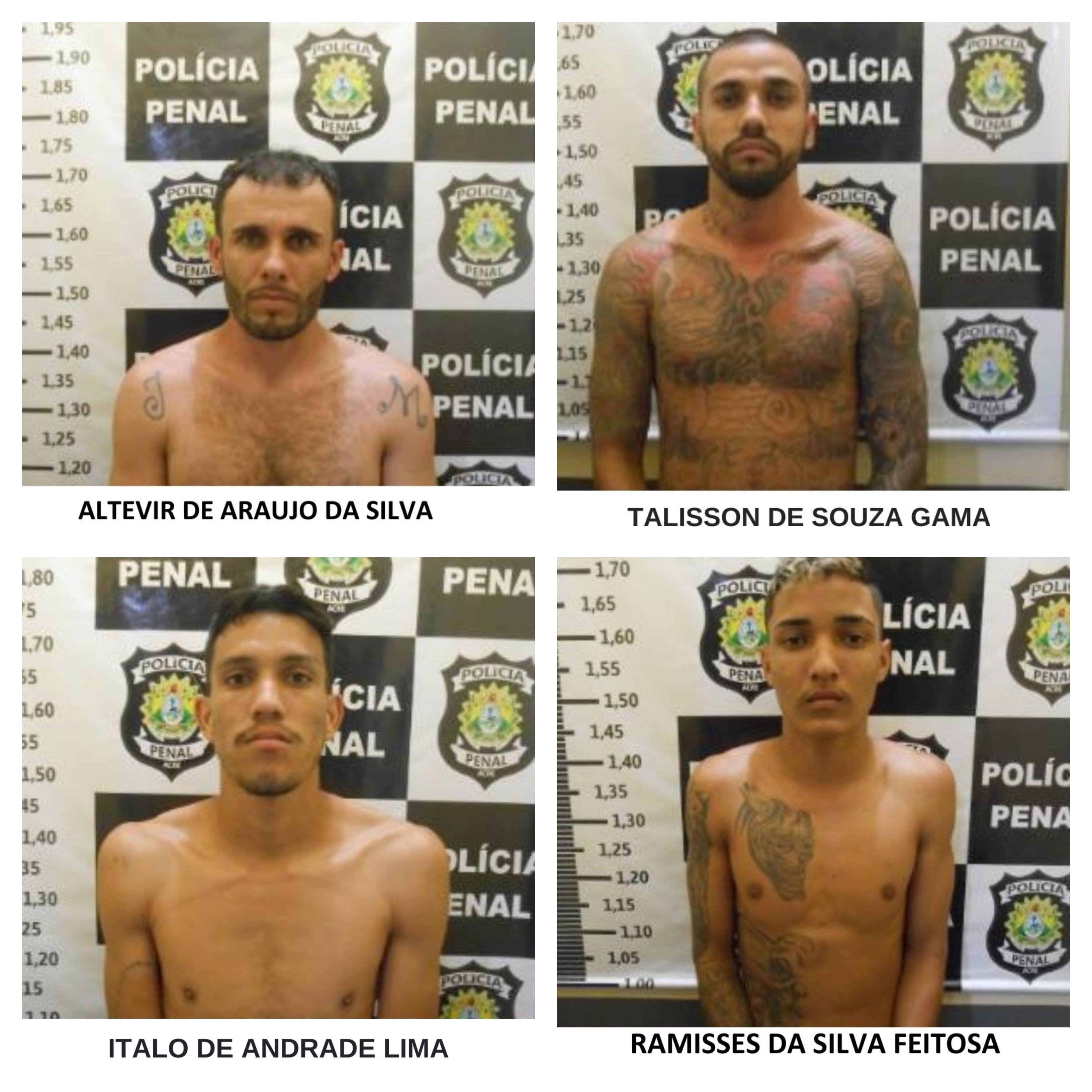 Dois dos seis foragidos do presídio de Rio Branco são recapturados no interior do Acre