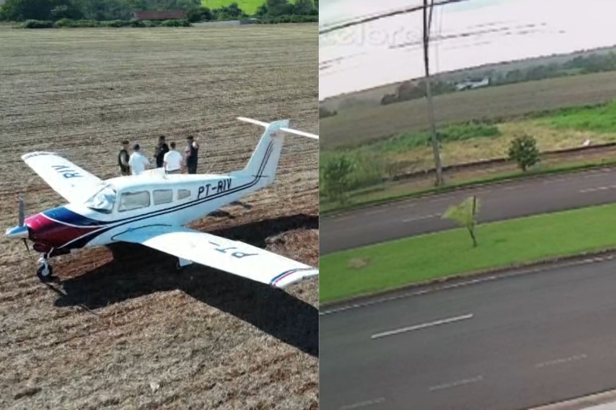 VÍDEO: Avião perde potência e piloto faz pouso de emergência em plantação de milho, no PR