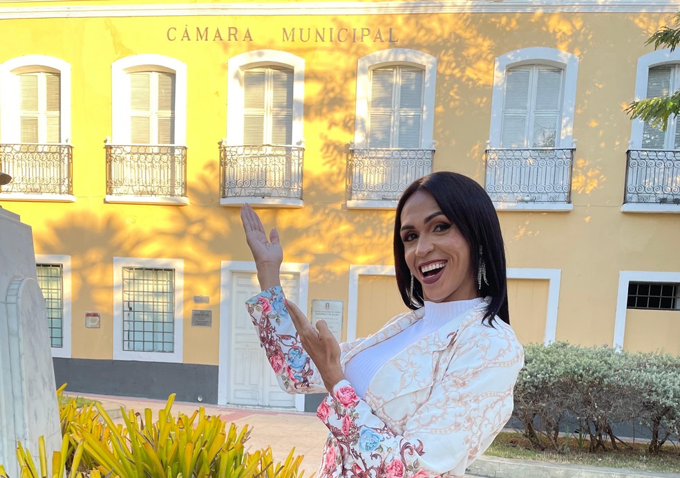 Pamella Araújo (Podemos) primeira mulher trans eleita vereadora em Sobral. — Foto: Arquivo pessoal