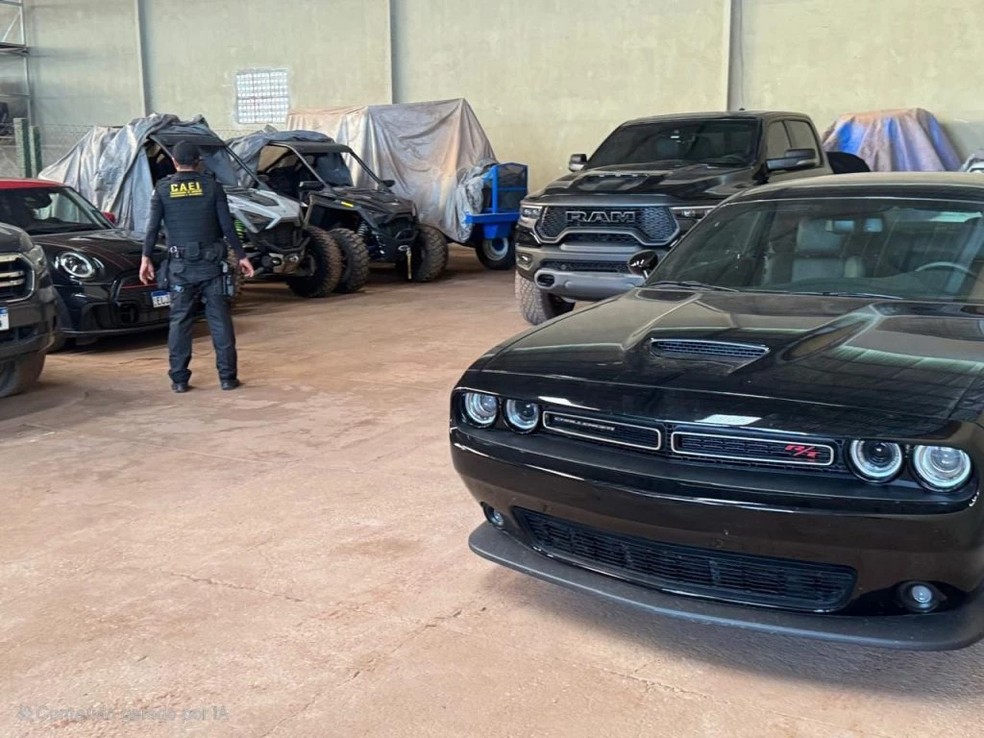 Carros de luxo são apreendidos durante operação do Ministério Público do Maranhão — Foto: Divulgação/Ministério Público do Maranhão