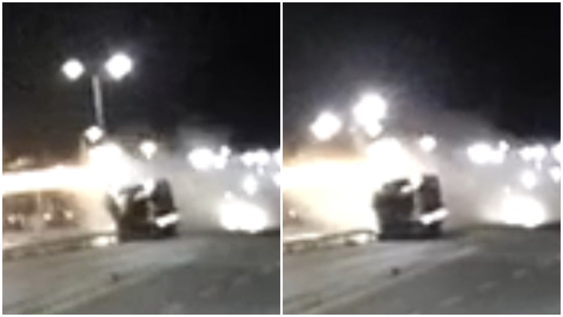 Vídeo: Motorista perde controle de caminhão e derruba vários postes na BR-222, no Ceará