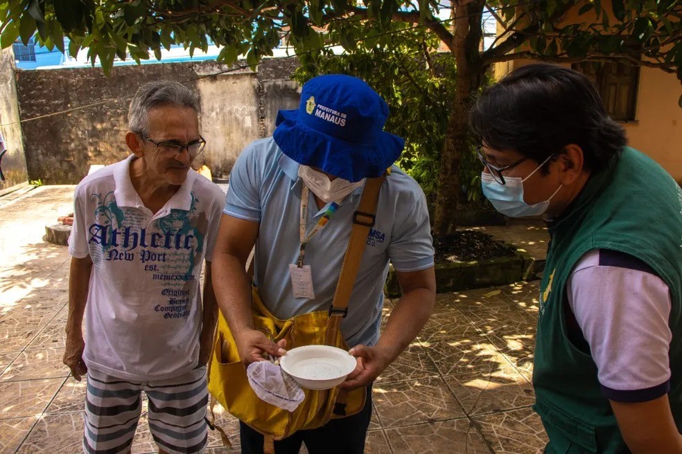 Ações de prevenção ao Aedes Aegypti, em Manaus. — Foto: Divulgação/Semsa