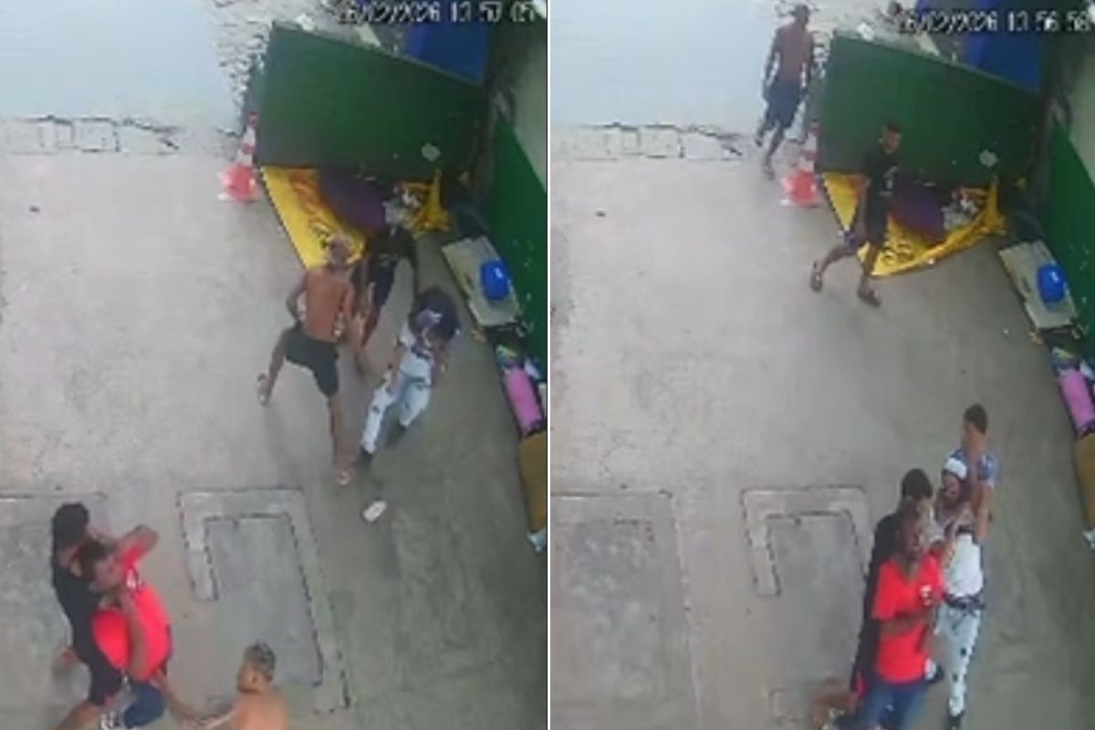 Vídeo flagra grupo rendendo vítimas com ‘mata-leão’ em assalto na saída da Catraia, em Santos