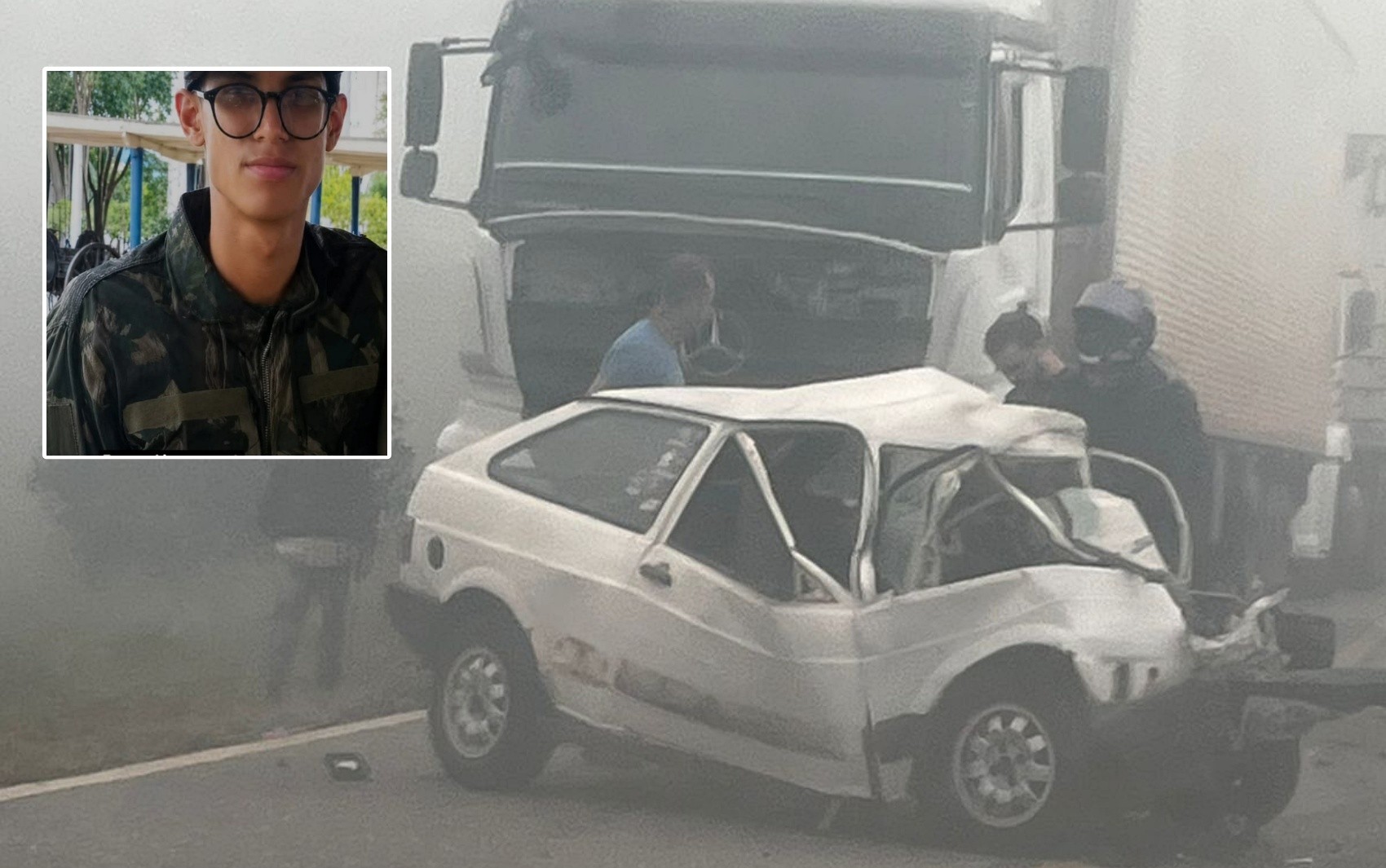 Soldado de 19 anos morre após batida entre carro e caminhão na MG-290 | G1