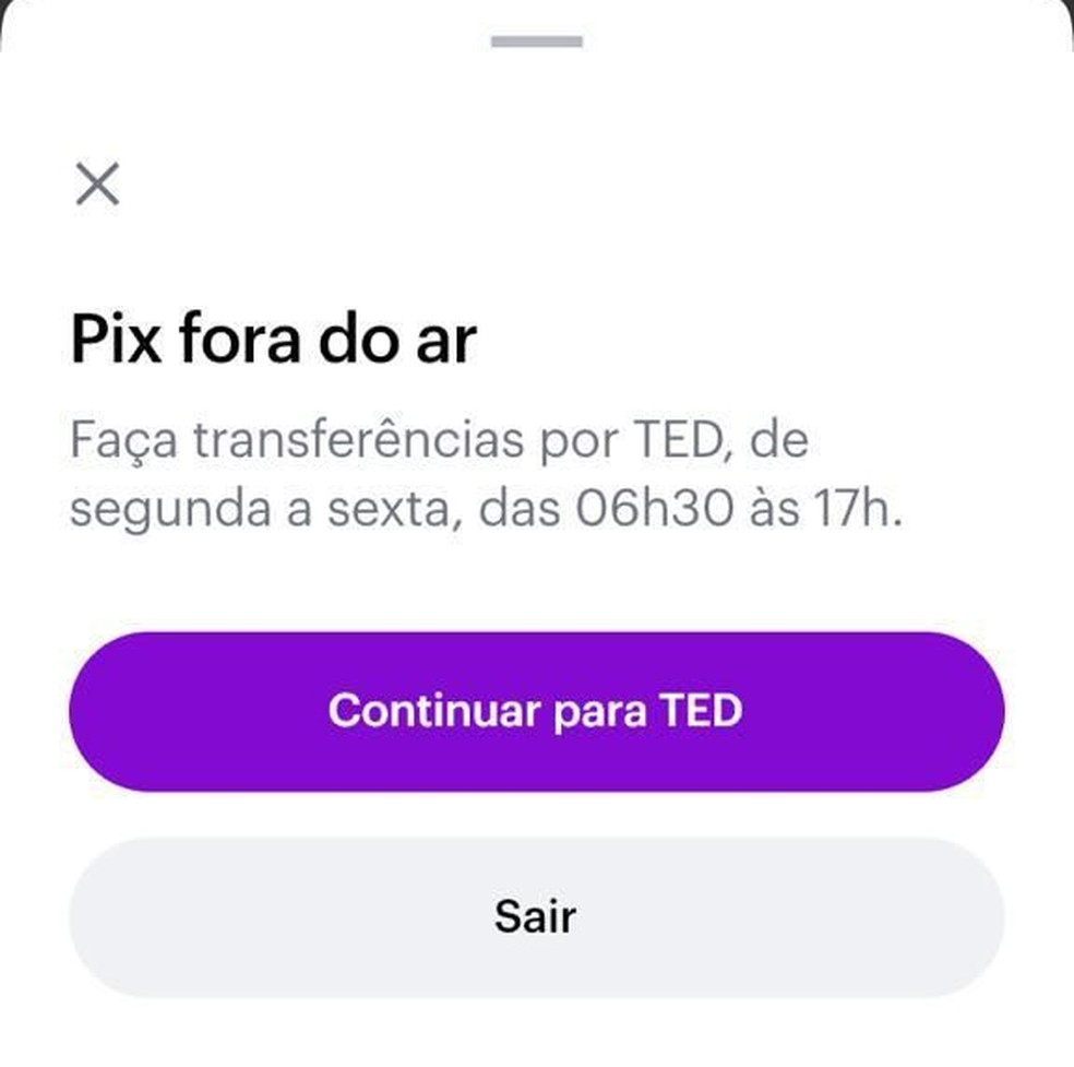 Imagem ilustrativa sobre Nubank fora do ar: clientes reclamam de falhas no Pix e pagamentos nesta sexta (14)