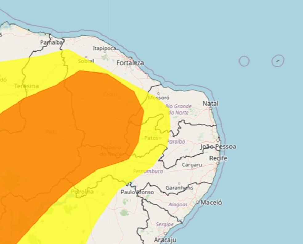 Alerta de baixa umidade para cidades do RN — Foto: Divulgação