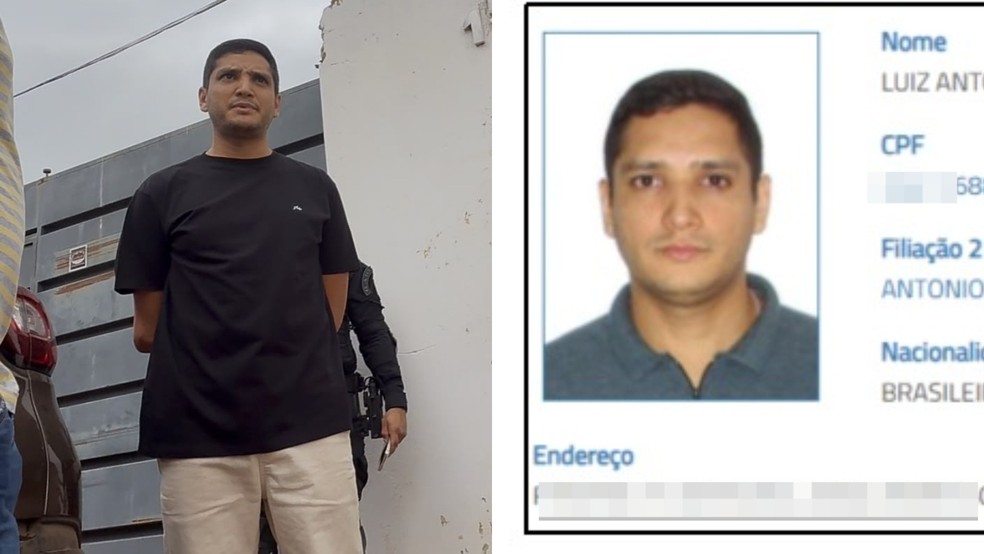 Membro de facção foragido do ES é preso com documento falso no interior do Ceará. — Foto: Reprodução