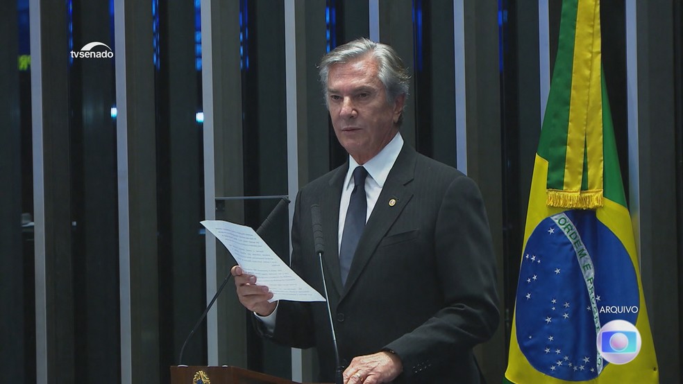 Ex-presidente Fernando Collor de Mello — Foto: Jornal Nacional/ Reprodução