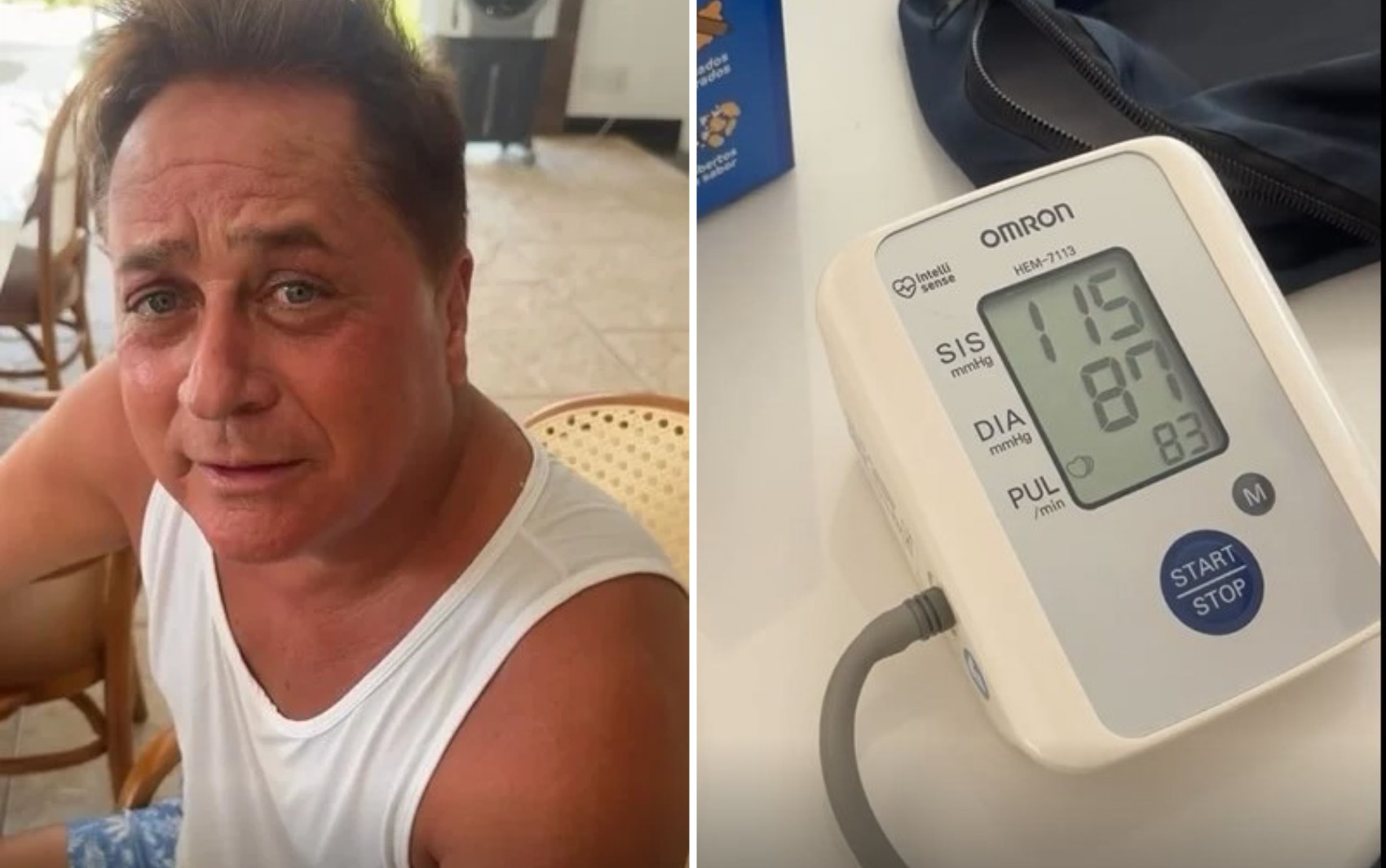 Leonardo brinca após Poliana aferir pressão e ganhar parabéns: 'Vontade de beber'