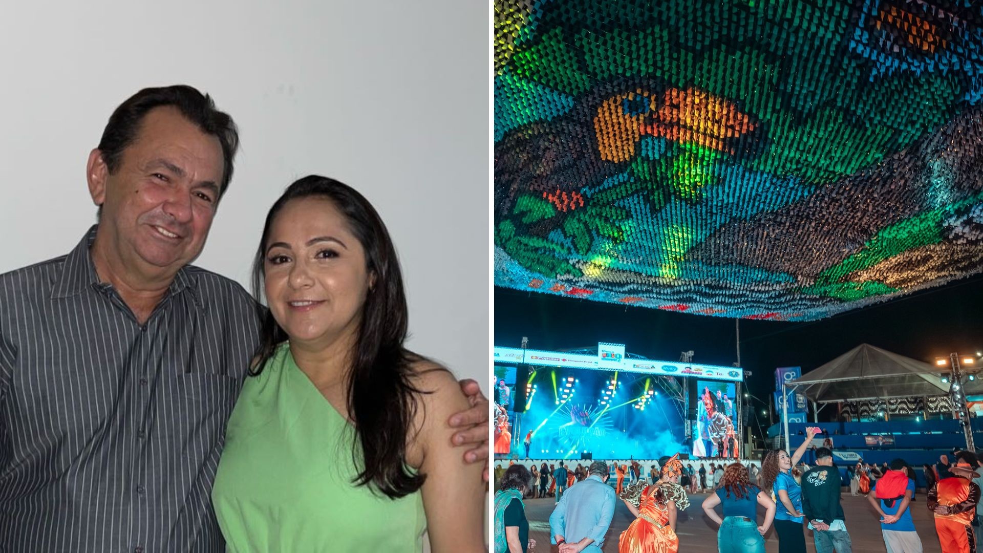 Casal viaja da Paraíba até o interior de SP para colorir o Festival do Folclore com bandeirinhas: 'Recompensador'