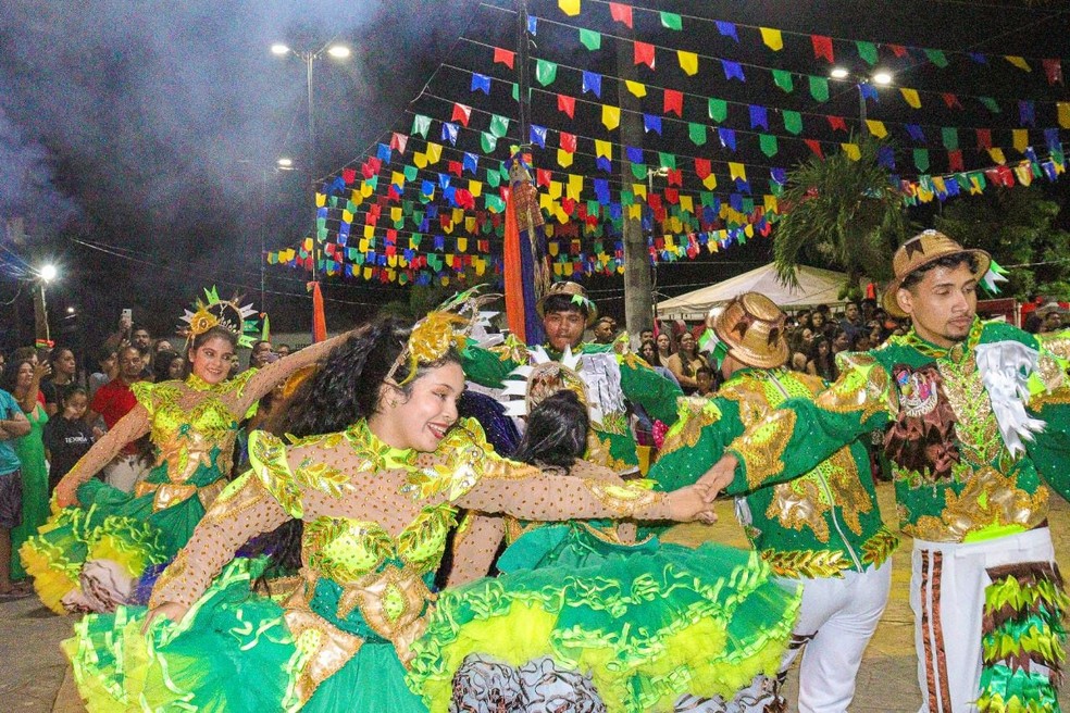 Arraial Cultural iniciou nessa terça-feira (24) e a abertura do concurso de quadrilhas ficará por conta da quadrilha junina Arriba Saia de Brasiléia — Foto: Cedida