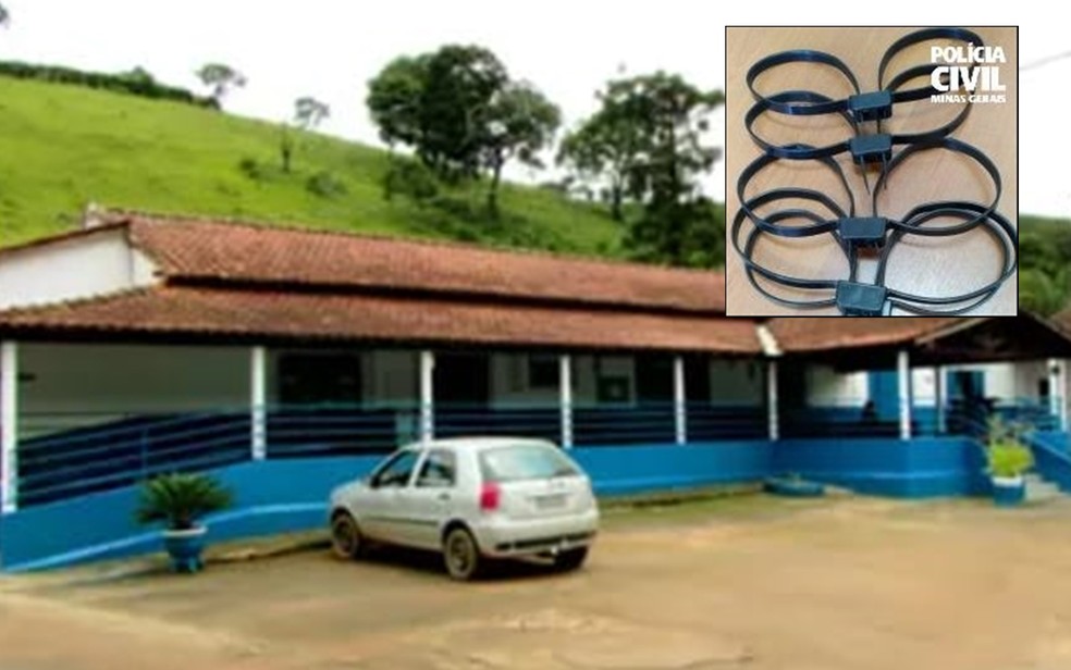 Polícia encontra braceletes de imobilização em clínica interditada em Machado — Foto: Reprodução / Polícia Civil