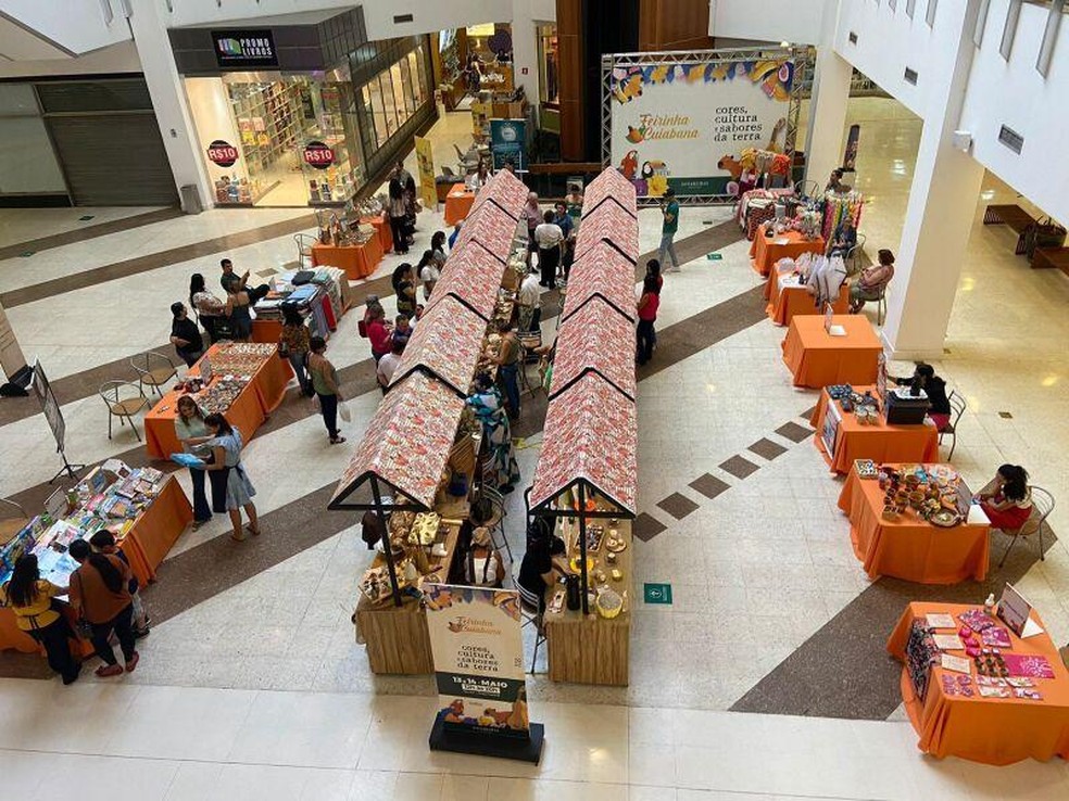 Feirinha Cuiabana é realizada no shopping, no bairro Duque de Caxias — Foto: Divulgação