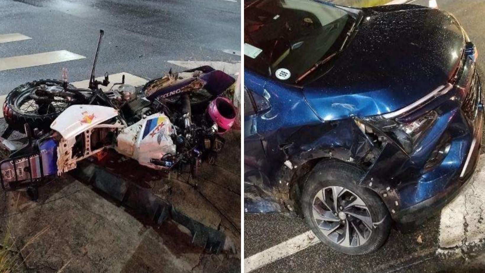 Motociclista morre e mulher fica ferida após batida com carro em avenida de Taubaté, SP
