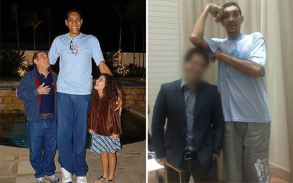 Denis Albino Barbosa era conhecido como gigante por ter 2,30 metros de altura — Foto: Reprodução/Redes Sociais