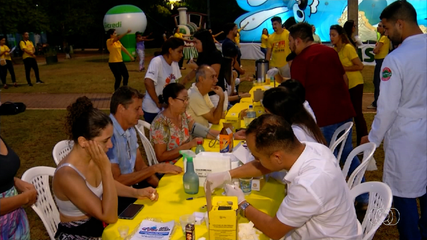 Ação de saúde conscientiza população sobre o tabaco no Parque Cesamar