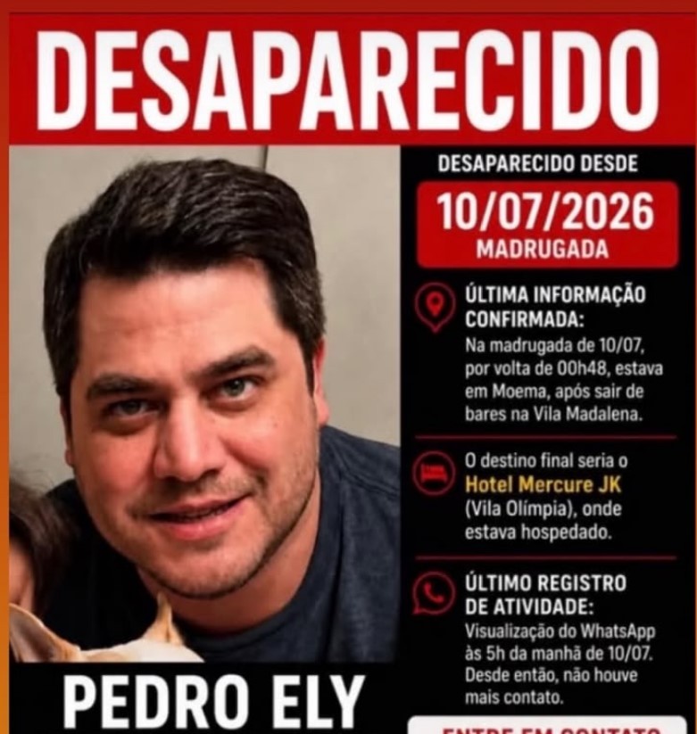 Advogado carioca que desapareceu na Zona Sul de SP é encontrado morto no IML: 'Estava sem identificação'