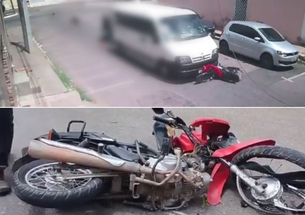 Motorista de van bate em moto e atropela ocupantes de propósito após discussão em Assu, diz polícia — Foto: Reprodução