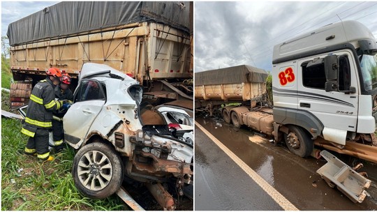Motorista de carro morre em acidente com caminhão em Paranapanema - Foto: (Diaemys Lima/Arquivo pessoal)