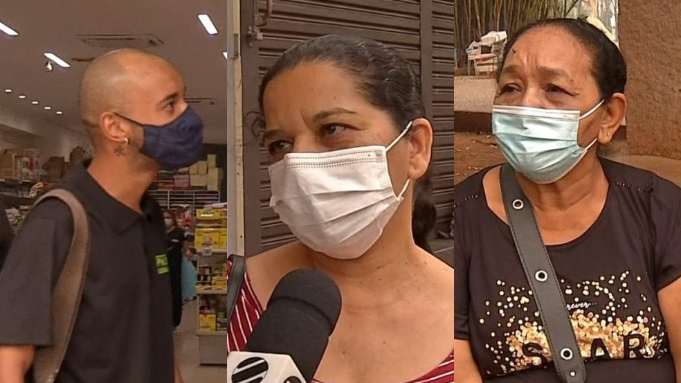 Caetano, Kátia e Marli relatam como estão lidando com a fumaça — Foto: TV Morena/Reprodução
