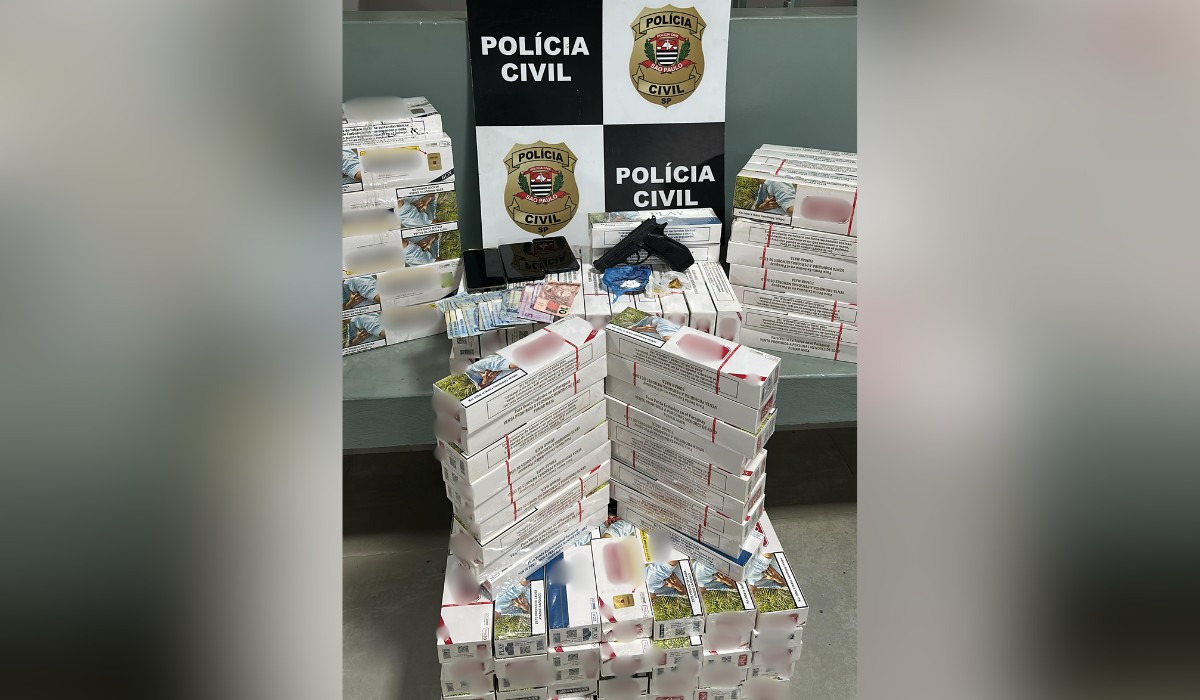 Quase 3 mil maços de cigarros contrabandeados e drogas são apreendidos em imóvel no interior de SP
