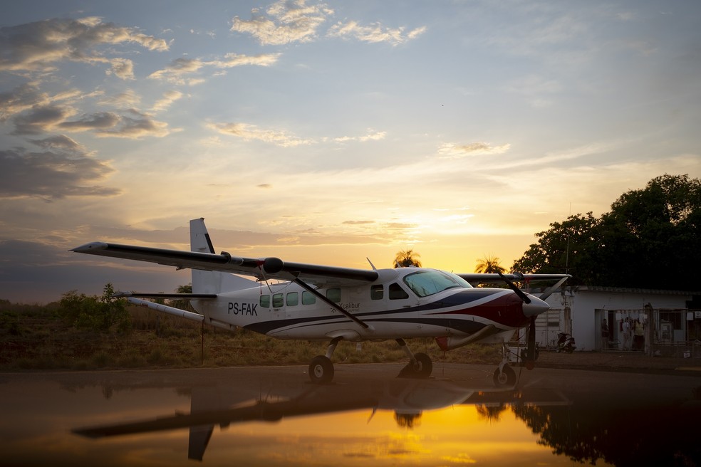 Base dos trabalhos de mapeamento aerogeofísico no Tocantins está instalada em Porto Nacional — Foto: Igo Estrela/Serviço Geológico do Brasil
