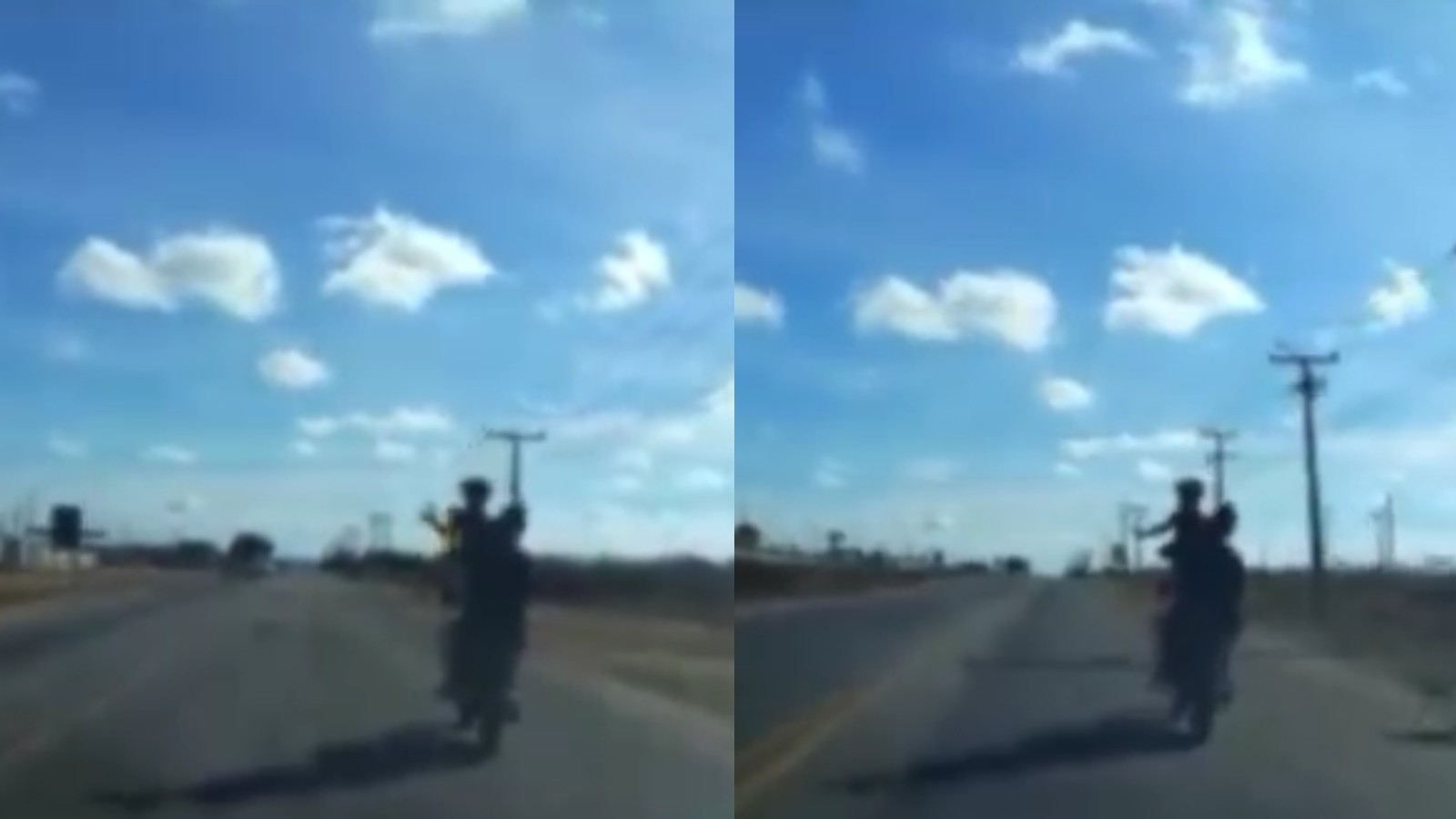 Vídeo mostra criança de 3 anos sendo transportada em pé em moto no Piauí