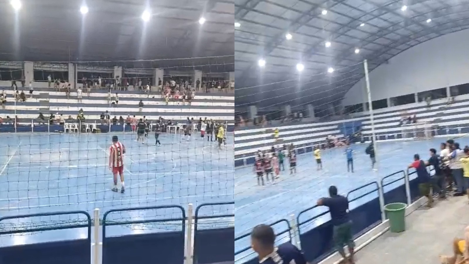 Final de jogo de futsal tem tiros, pânico e correria em ginásio no Ceará