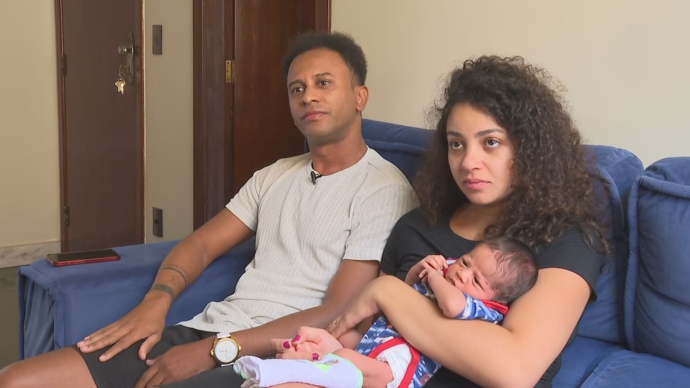 Casal tem dificuldades para registrar o nome do primeiro filho, em BH — Foto: TV Globo/Reprodução