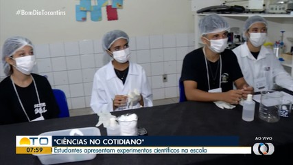 Estudantes apresentam experimentos científicos em escola na região sul de Palmas