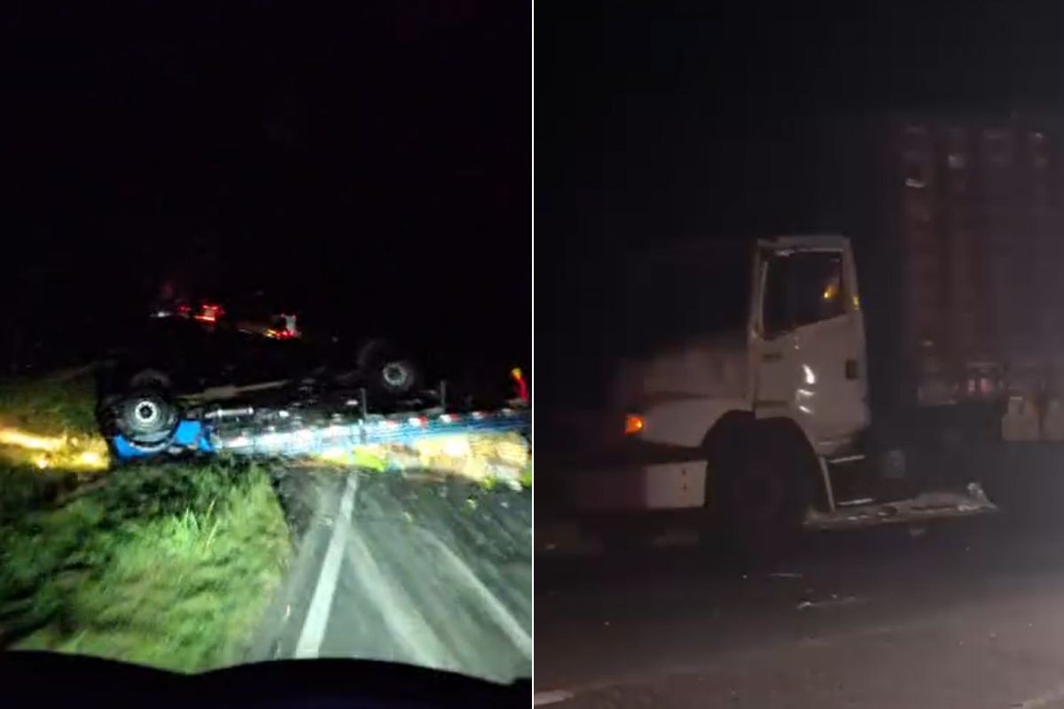 Caminhoneiro morre em acidente entre carretas em rodovia de SP