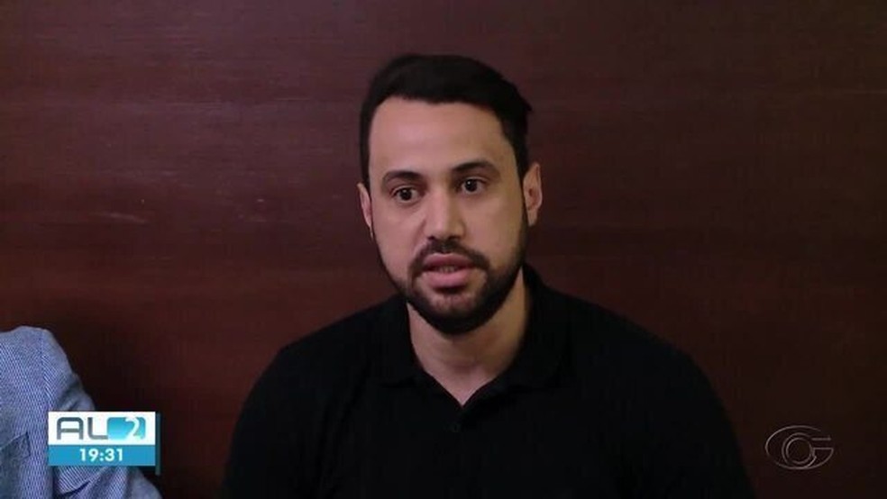 Empresário Marcelo Gusmão negou ter incendiado apartamento da namorada na Ponta Verde, em Maceió — Foto: Reprodução/TV Gazeta