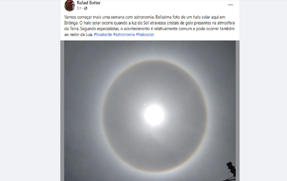 Círculo 'aparece' ao redor do sol em Maringá; veja o que é este fenômeno, Norte e Noroeste