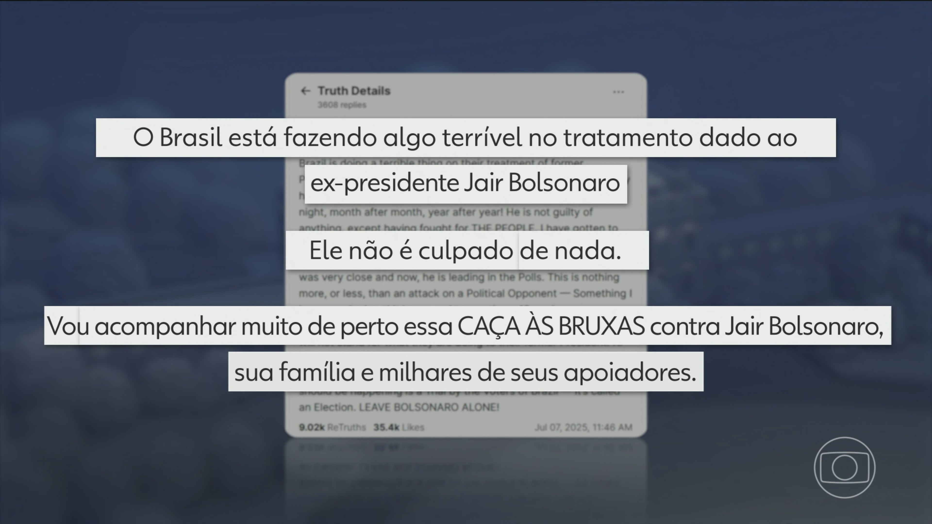 Trump critica julgamento de Bolsonaro por tentativa de golpe de Estado; Planalto responde que Brasil não aceita interferência